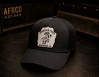 Female Firefighter Leatherette Patch Trucker Hat