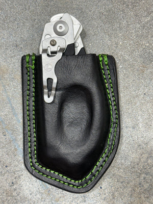 Custom leather sheath designed for Leatherman Raptor shears