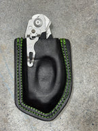 Handcrafted plain leather Raptor Rescue Shears sheath made from full-grain leather with shears