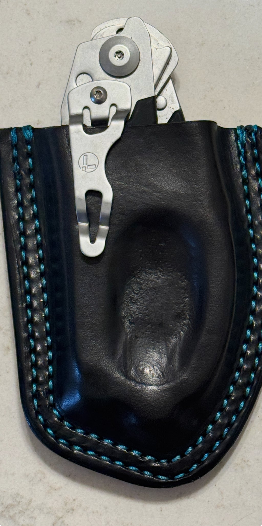 Custom Leather Sheath for Leatherman Raptor Shears – Handcrafted & Radio Strap Compatible