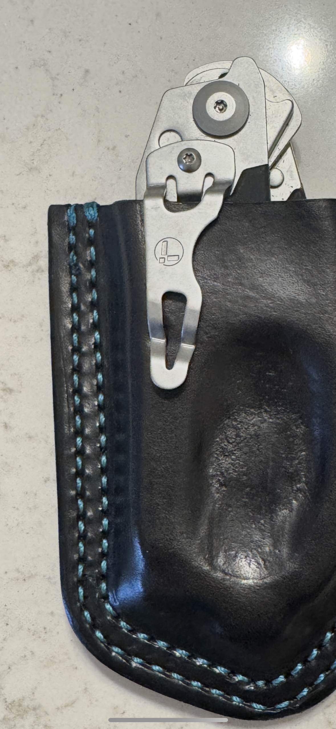 Custom Leather Sheath for Leatherman Raptor Shears – Handcrafted & Radio Strap Compatible