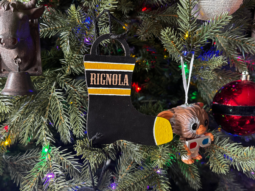 Hand-painted leather Christmas ornament for firefighters