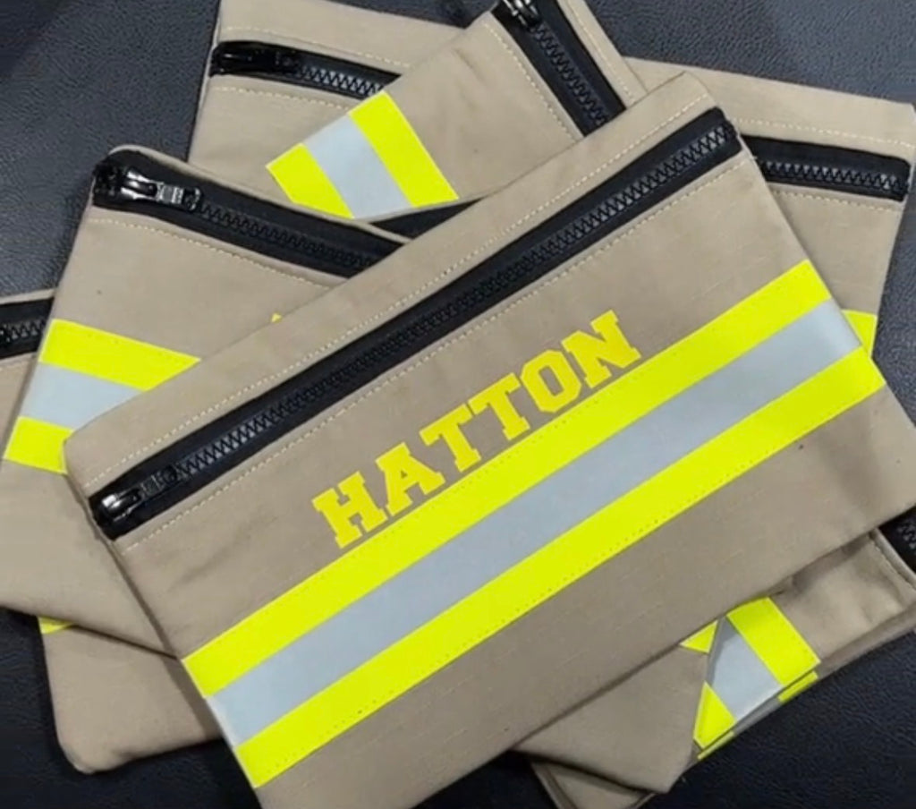 Firefighter Gear Pouch – Ripstop Bunker Style Bag, Custom Name Option