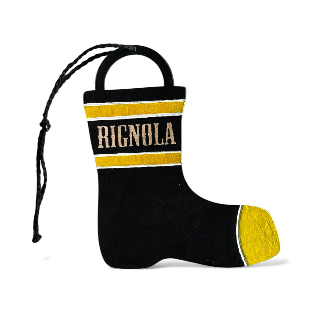 4-inch leather fire boot ornament with custom engraving