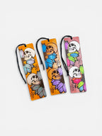 Hand Painted Skull Leather Bookmark