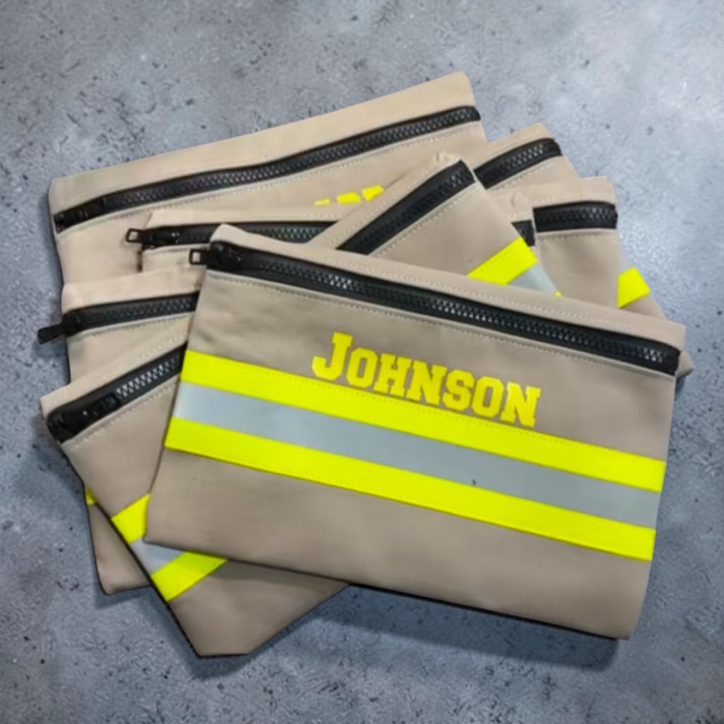 Firefighter Gear Pouch – Ripstop Bunker Style Bag, Custom Name Option