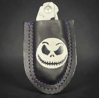 Custom Stamped Leather Shears Holster