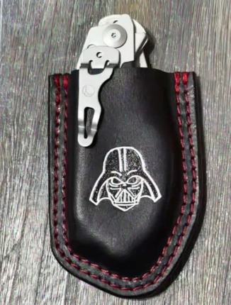 Custom Stamped Leather Shears Holster