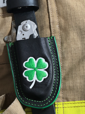 Custom Stamped Leather Shears Holster