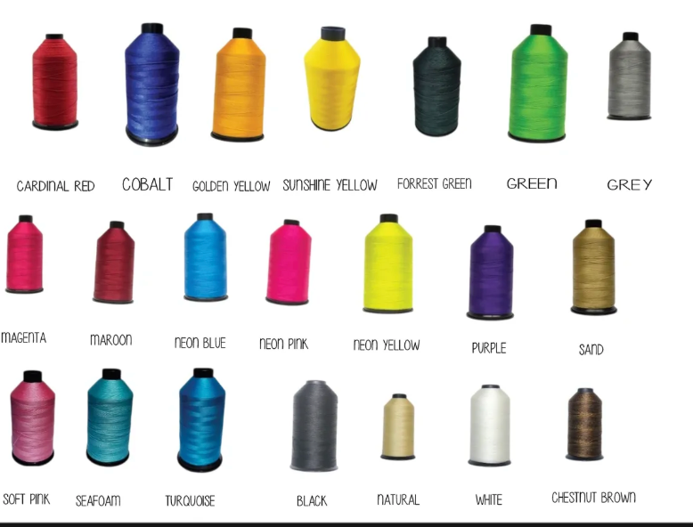 Thread color options for custom dog leash