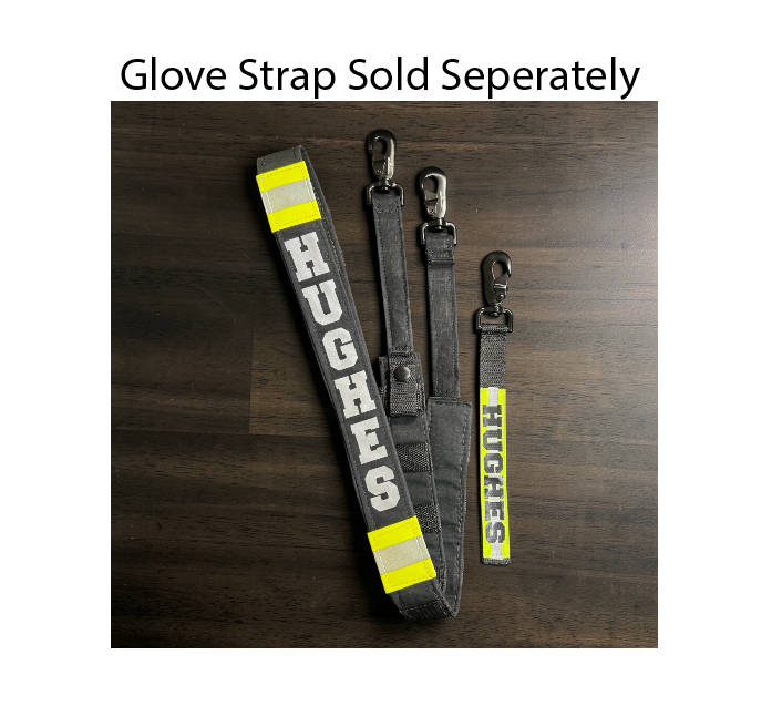 Firefighter Black Reflective Radio Strap