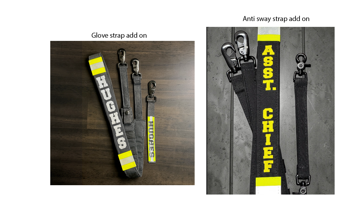 Firefighter Black Reflective Radio Strap