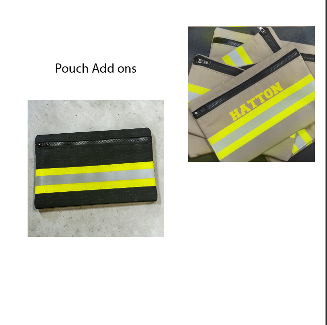 Custom Fabric Firefighter Radio Strap with Reflective Trim – Adjustable & Lightweight