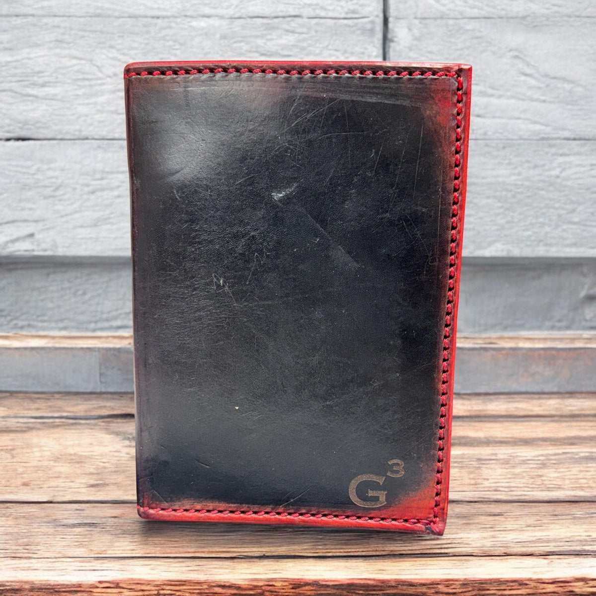 Handmade Leather Notebook Cover for notebook sizes 3x5 or 5x8 – Full Grain Veg Tan – Gothic Gift – Field Notes – Hand Dyed