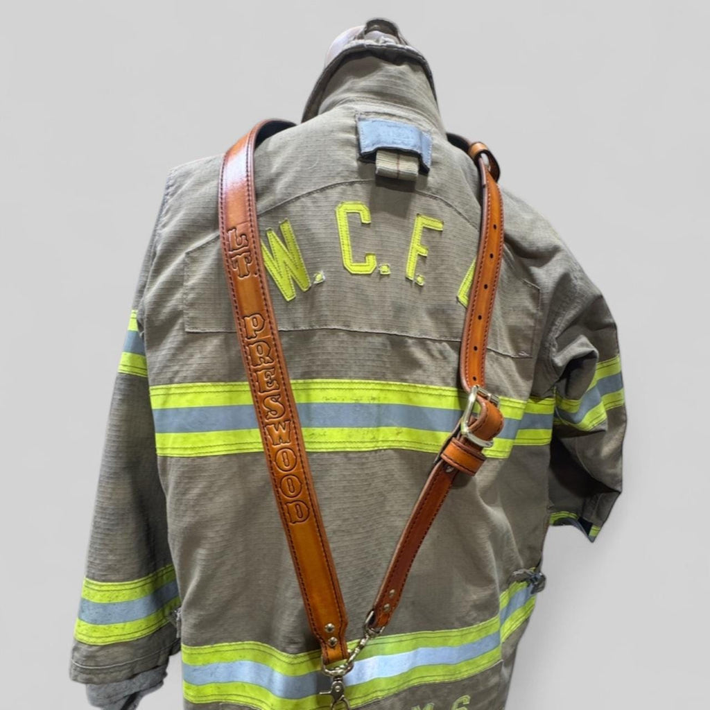 Leather Firefighter Radio Strap- Gifts For Firefighters- EMS Radio Strap- Custom Leather Radio Strap